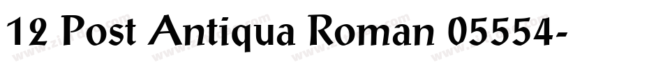 12 Post Antiqua Roman 05554字体转换